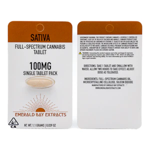 Emerald Bay Extracts | Super Lemon Haze | RSO Hyrbid Single Tablet | 100mg