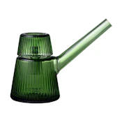 Emerald Deco Bubbler w/ Bowl