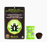 EMERALD SKY 100mg Hybrid Dark Chocolate Peanut Butter Cups 10pk