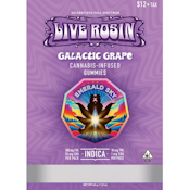 EMERALD SKY 100mg Indica Galactic Grape Rosin Gummies 10ct