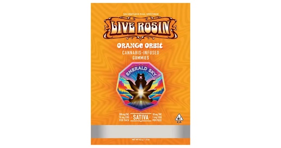 Emerald Sky - Emerald Sky - Orange Orbit Live Rosin Gummies - 100mg THC