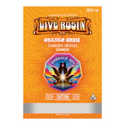 Emerald Sky | Orange Orbit | Solventless Full Spectrum Live Rosin Gummies | 100mg