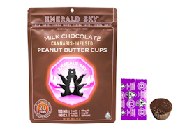 Emerald Sky | Peanut Butter Cups | Indica | Milk Chocolate | 20pk | 100mg