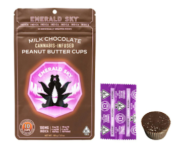Emerald Sky - Emerald Sky | Peanut Butter Cups | Indica | Milk Chocolate | 10pk