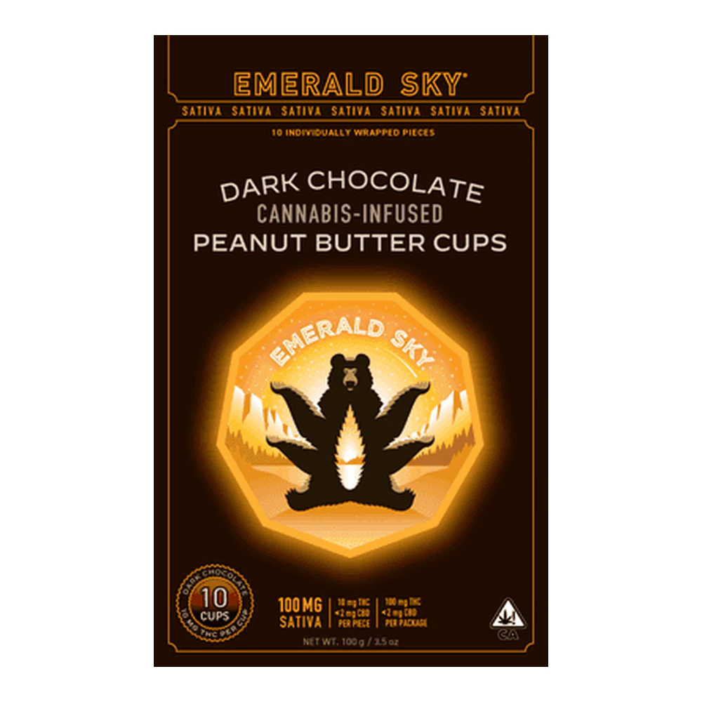 Emerald Sky - Emerald Sky | Peanut Butter Cups | Sativa | Dark Chocolate | 10pk Main Image