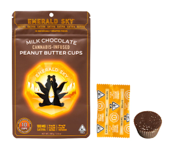 Emerald Sky - Emerald Sky | Peanut Butter Cups | Sativa | Milk Chocolate | 10pk