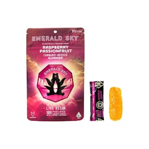 Emerald Sky - Emerald Sky - Edible - Raspberry Passionfruit Live Resin Gummies - 100mg