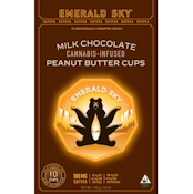 EMERALD SKY 100mg Sativa Milk Chocolate Peanut Butter Cups 10pk