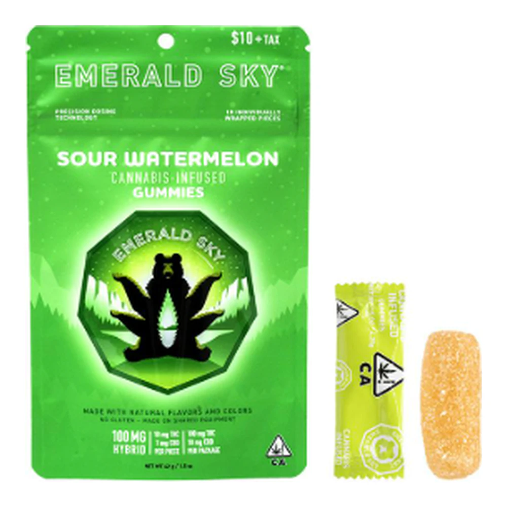 Emerald Sky - Emerald Sky | Sour Watermelon | Gummies | 100mg Main Image
