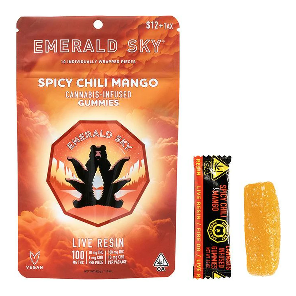 Emerald Sky - Emerald Sky | Spicy Chili Mango | Live Resin Gummies | 100mg Main Image