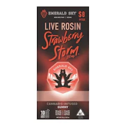 Emerald Sky | Strawberry Storm | Live Rosin Single Gummy | 100mg