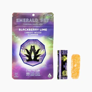 Emerald Sky - BLACKBERRY LIME LIVE RESIN GUMMIES 100MG - EMERALD SKY