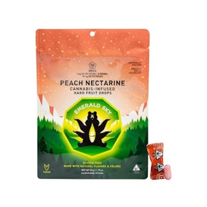 Emerald Sky - PEACH NECTARINE HARD FRUIT DROPS 100MG - EMERALD SKY