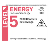 LEVEL 5 | Energy | THC:THCv:CBG - 20pk - 100mg