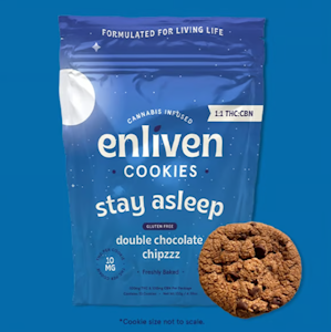 ENLIVEN - Infused Double Chocolate Chipzzz THC:CBN Cookies 10pk - 100mg