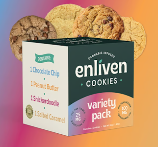 ENLIVEN - Infused Cookies Variety 4 Pack - 100mg