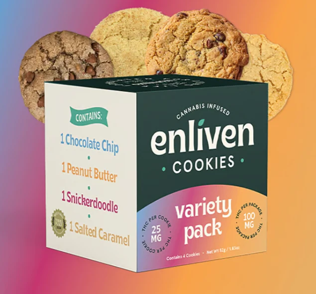 ENLIVEN - Infused Cookies Variety 4 Pack - 100mg Main Image