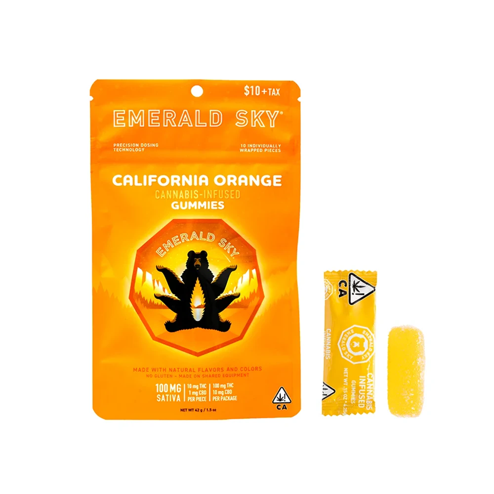 Emerald Sky - Emerald Sky - 100mg Gummies (California Orange-Sativa) Main Image