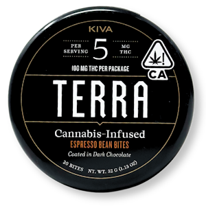Kiva Confections - Terra Bites - Dark Chocolate Espresso Beans - 20pk - 100mg