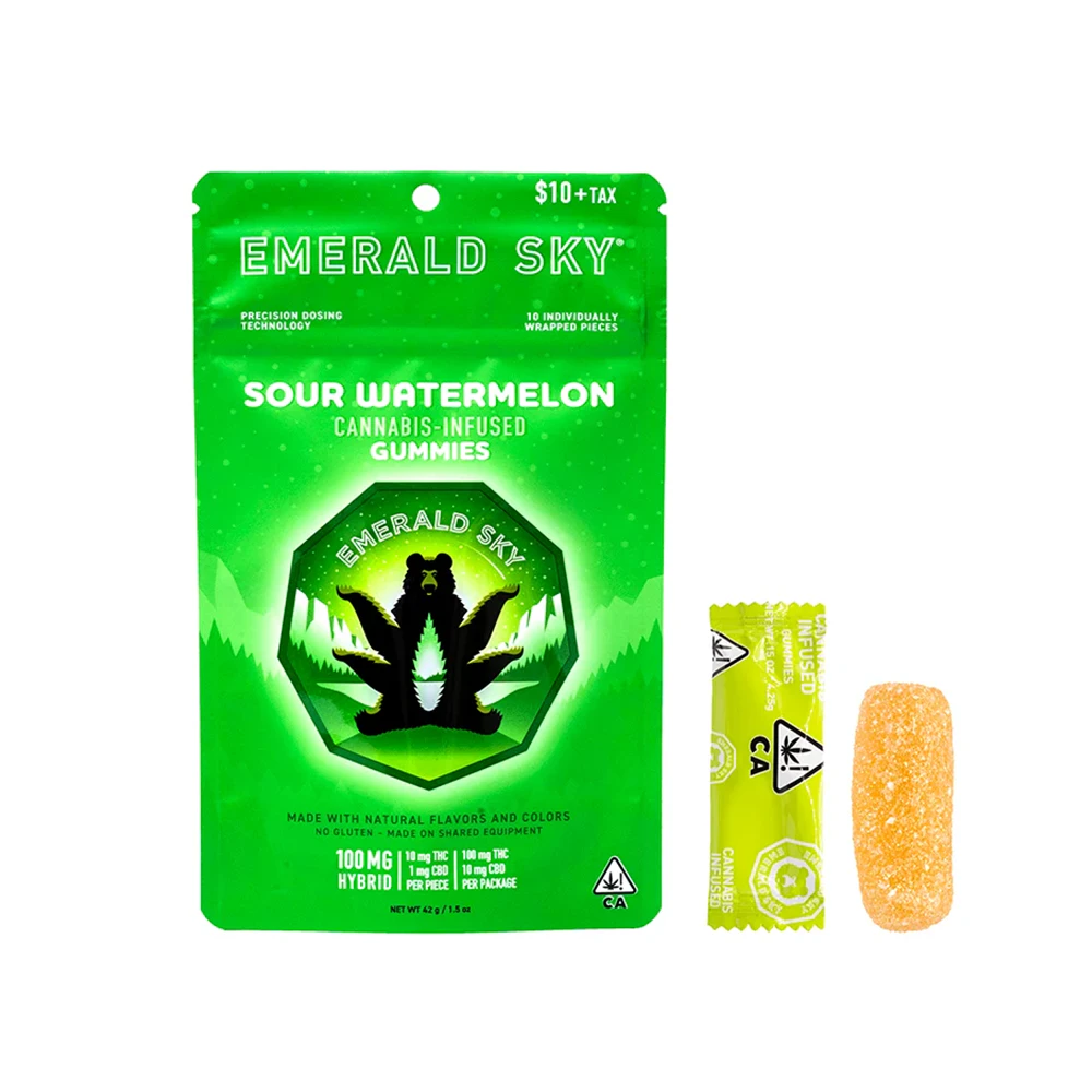 Emerald Sky - Emerald Sky - 100mg Gummies (Sour Watermelon-Hybrid) Main Image