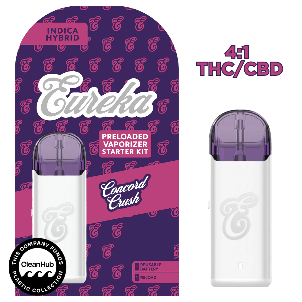 EUREKA - Fusion Concord Crush PRELOAD 2g Vape Starter Kit Main Image