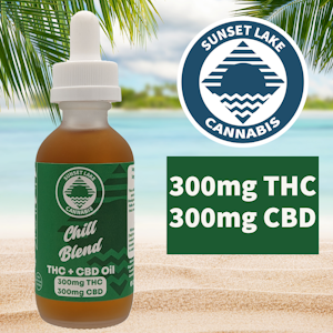 Sunset Lake Cannabis - Sunset Lake | Chill Blend Tincture | 300MG THC + 300MG CBD