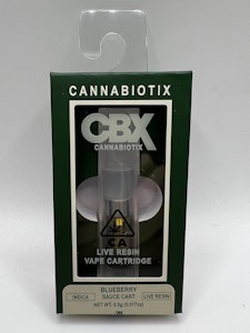 Cannabiotix - Blueberry .5g Live Resin Cart - CBX