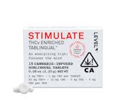 Level - 15pcs ( THCV:CBG:THC ) Stimulate Tablingual - 60mg