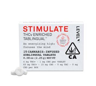 LEVEL - Level - 15pcs ( THCV:CBG:THC ) Stimulate Tablingual - 60mg