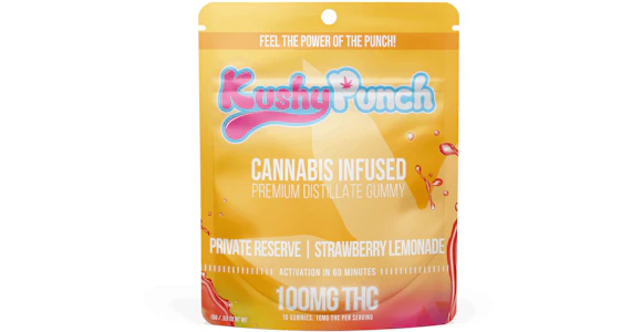 KUSHY PUNCH - Kushy Punch - Original Strawberry Lemonade Private Reserve Gummy - 100mg