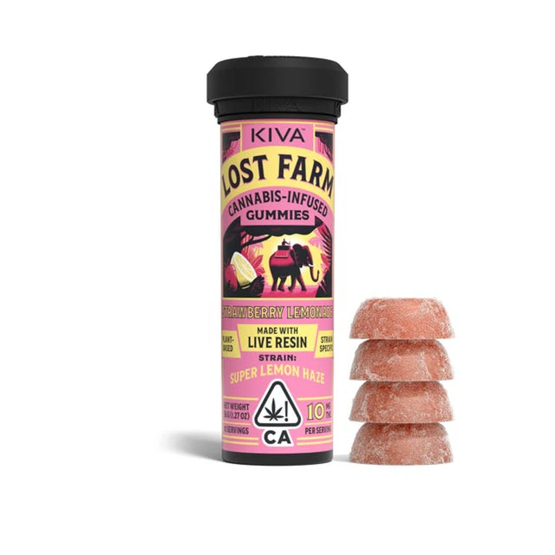 LOST FARM - Lost Farm - Strawberry Lemonade (Super Lemon Haze) Live Resin Gummies 100mg Main Image