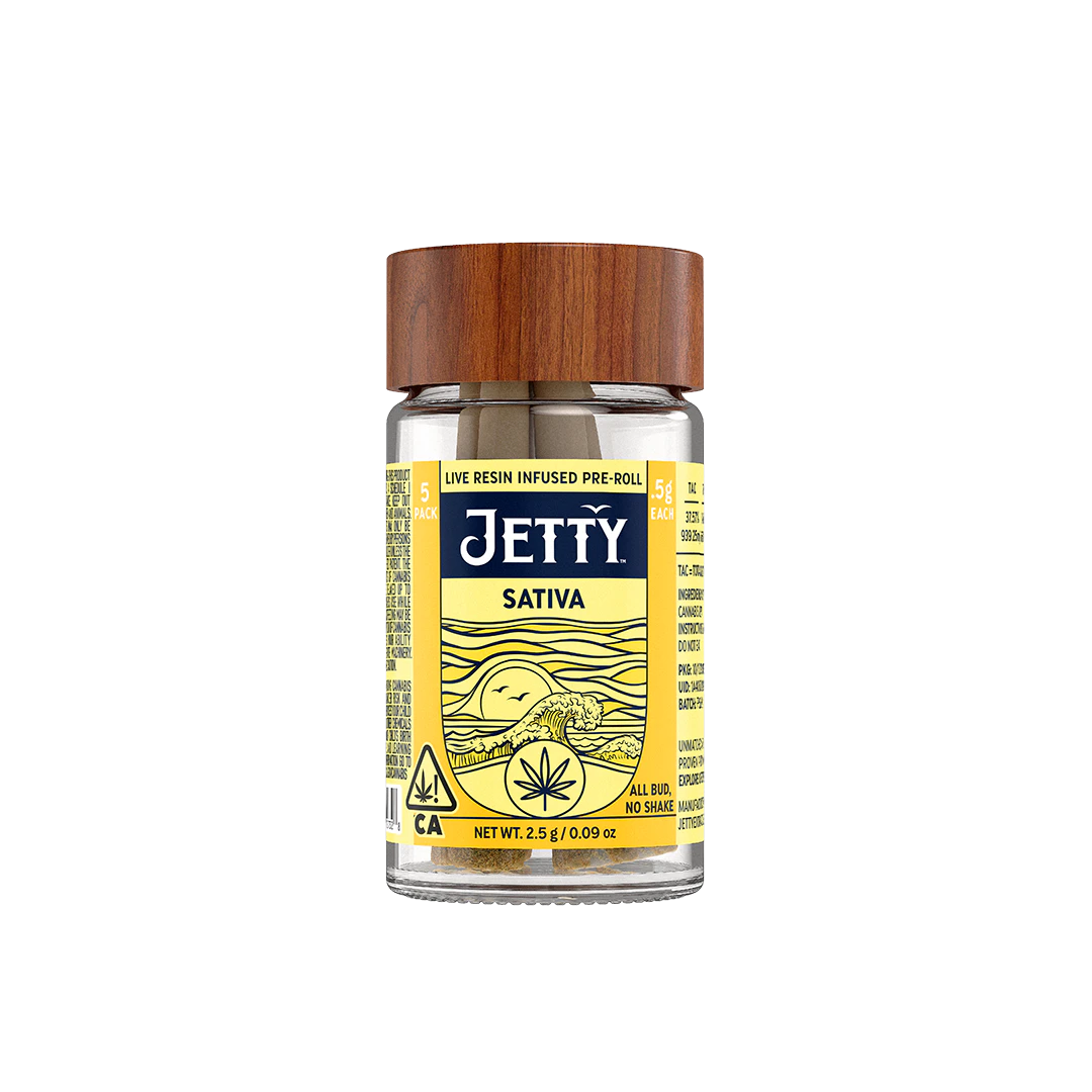 Jetty Extracts - Jetty - Preroll - Live Resin - Super Silver Haze x Lemon Thai - 5PK Main Image