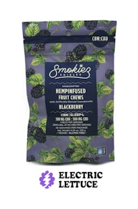Smokiez - Smokiez Blackberry 500mg CBN : 500mg CBD Fruit Chews 20pk