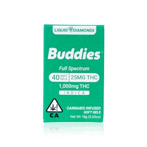 BUDDIES - BUDDIES - Capsules - Indica - Liquid Diamonds - 25MG - 40 Count - 1000 MG
