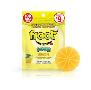 Froot -  Sour Lemon Single Gummy 100mg Single 