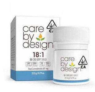CARE BY DESIGN - [Care by Design] CBD Soft Gels - 18:1 - 30ct
