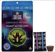 Emerald Sky Peanut Butter Cups 10ct 100mg THC/CBD/CBN Sleep Dark Choc