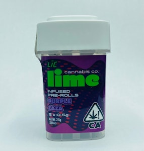 Lime - Purple Zaza 5 Pack Mini Infused Prerolls 3g