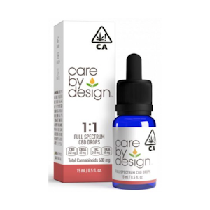 Care By Design - 2,000mg CBD 1:1 Max Oil Drops (1,000mg CBD , 1,000mg THC) 15ml