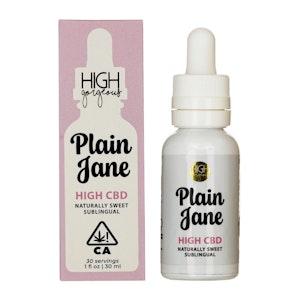 High Gorgeous Tincture - Plain Jane CBD - 30ml 