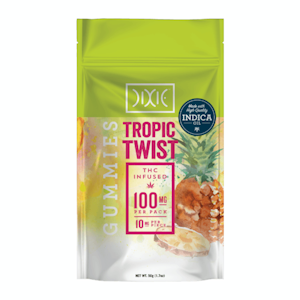 Dixie - Tropic Twist Indica 100mg 10 Pack Gummies - Dixie