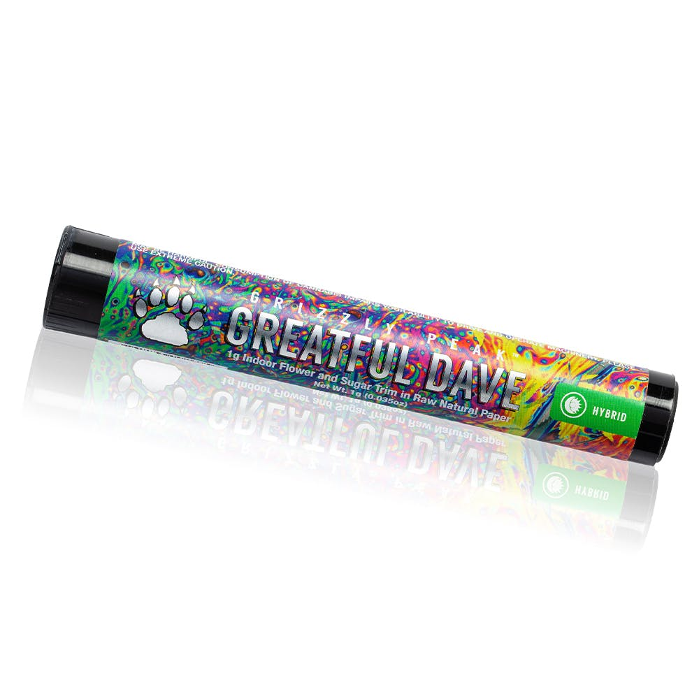 Grizzly Peak Infused Preroll 1g Greatful Dave $12 - Los Angeles ...