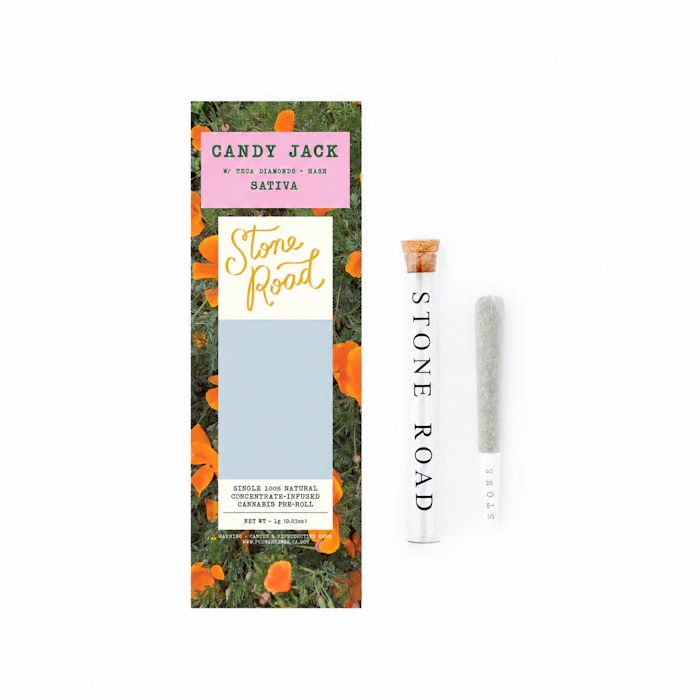STONE ROAD - Stone Road | Candy Jack - Infused Pre-Roll | Diamond and Bubble Hash Infused Main Image