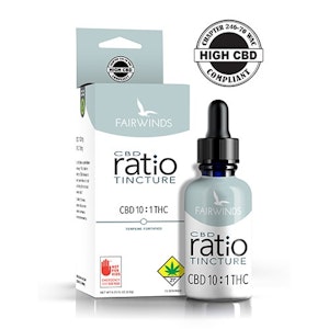 Fairwinds - Fairwinds | 10:1 THC CBD | Tincture | DOH | 18mg THC : 182mg CBD