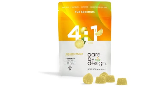 CARE BY DESIGN - Care By Design - Lemon 4:1 CBD:THC Gummies - 125mg