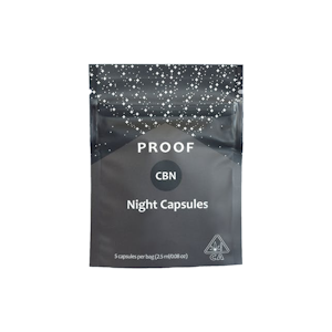 Proof - 50mg 1:1 CBN:THC Night Capsules - 5 pack (25mg THC, 25mg CBN)