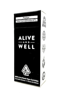 ALIVE & WELL - ALIVE AND WELL: PAPAYA 1G LIVE RESIN CART