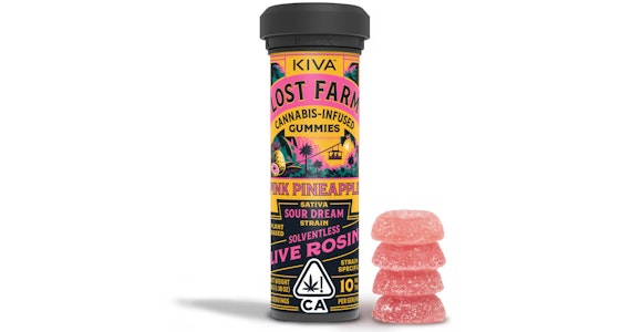 LOST FARM - Lost Farm - Pink Pineapple Sour Dream Live Rosin Gummies - 100mg