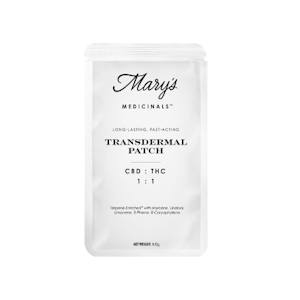 MARY'S MEDICINALS - 1:1 CBD/THC Transdermal Patch 20mg - Mary's Medicinals