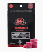 Heavy Hitters Midnight Cherry | Indica -Lights Out CBN Sleep Gummies-100mg THC |100mg CBN